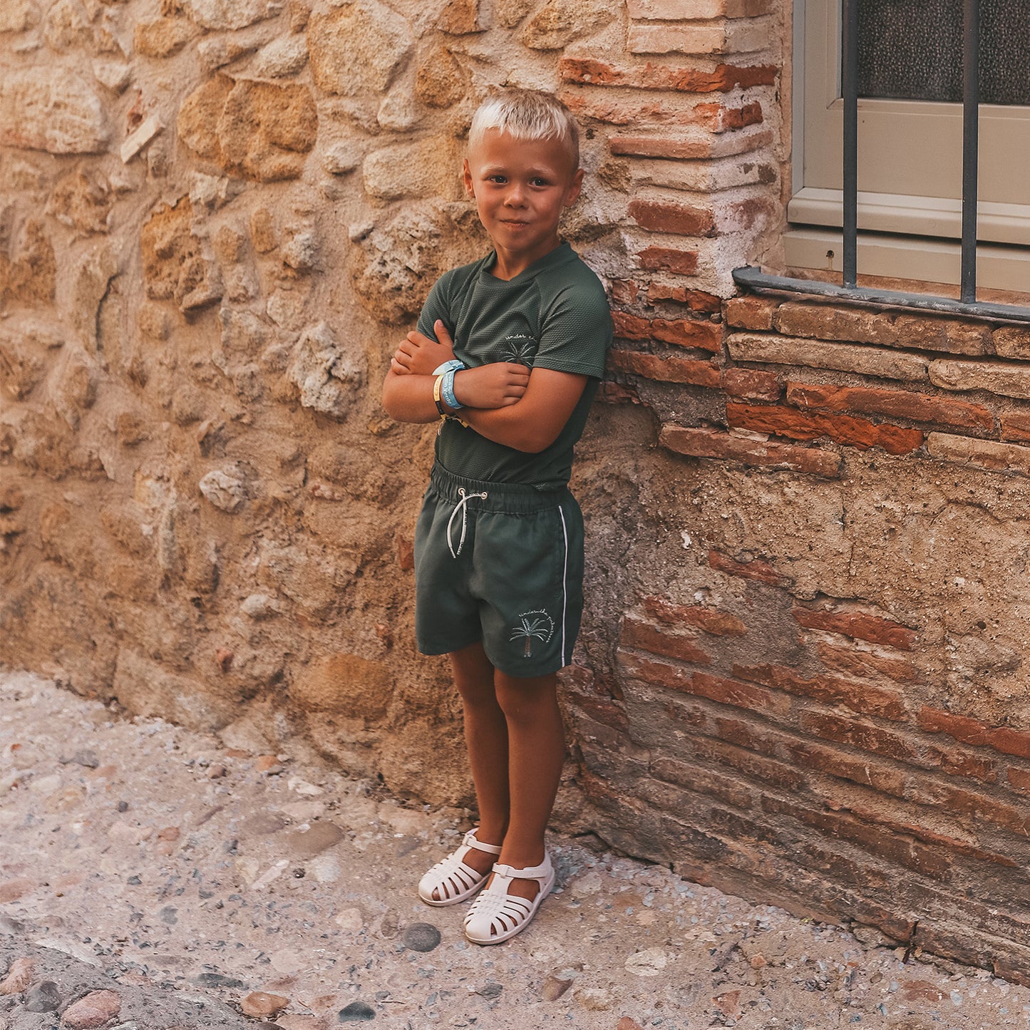 Solid | Swim Shorts | Bronze Green