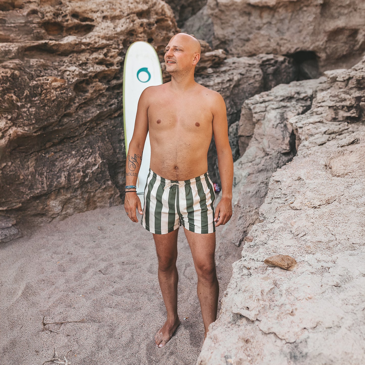 Wide Stripe | Swim Shorts Men