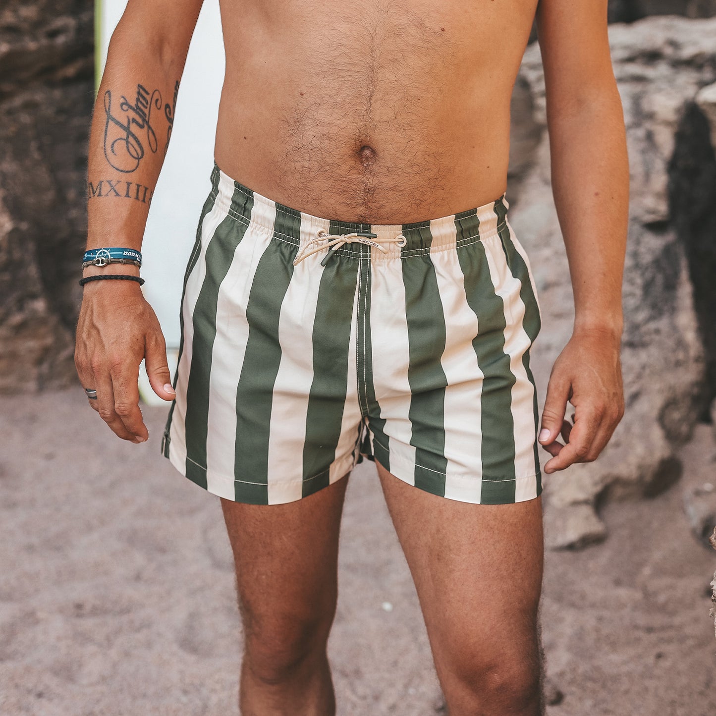 Wide Stripe | Swim Shorts Men